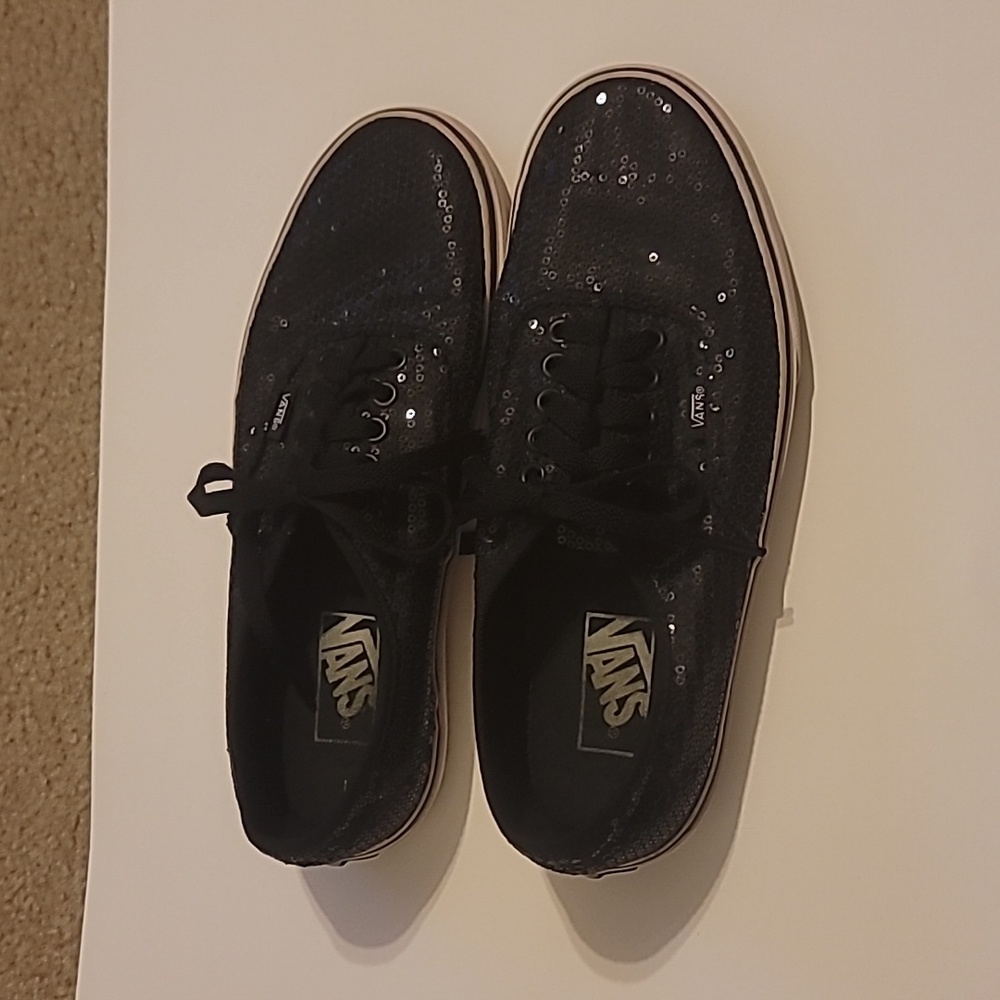 Van's Off The Wall Sequin tennis shoes sneakers size 9 women's or size 7.5 mens